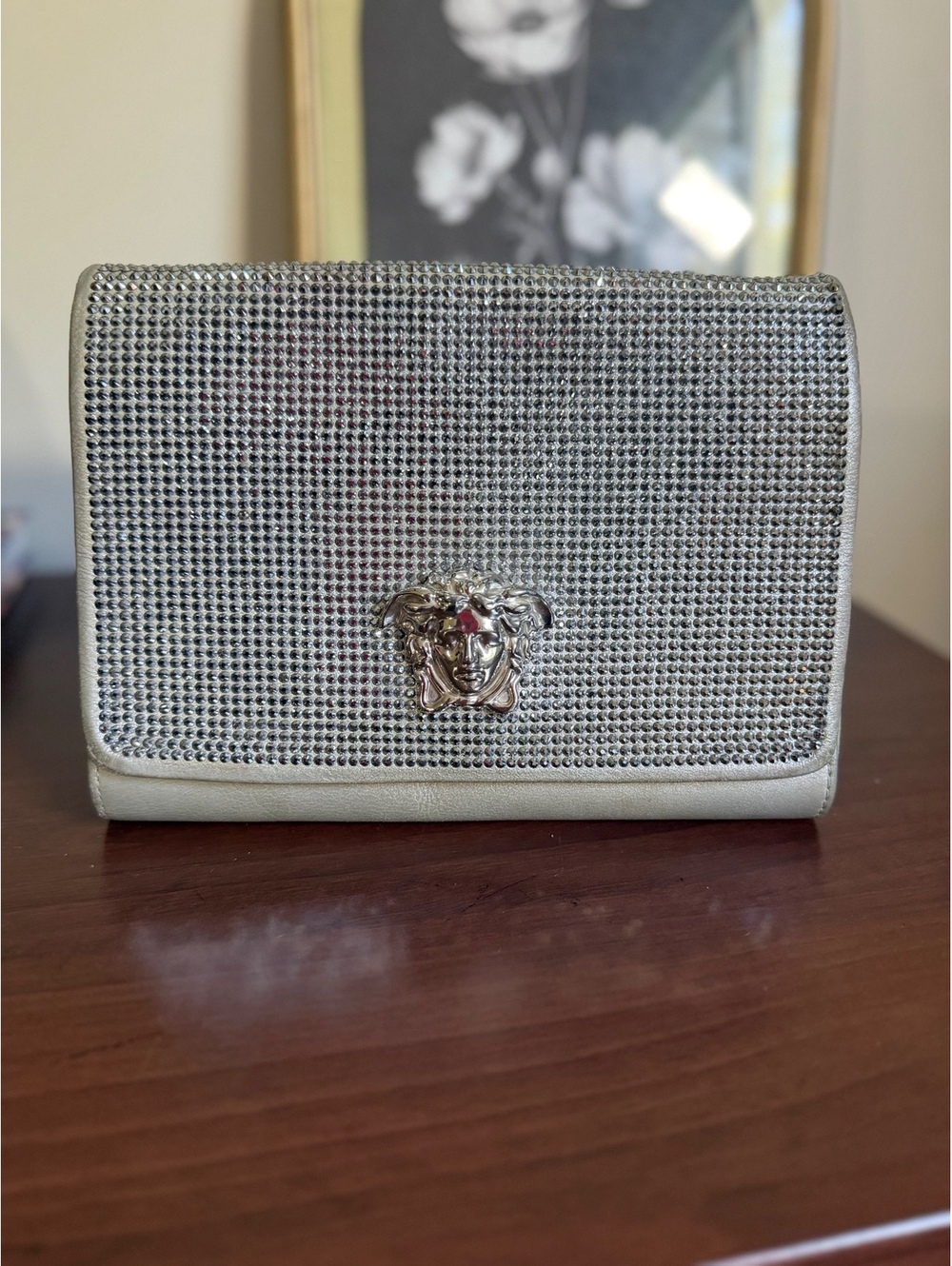 Versace La Medusa Palazzo Crystal Chain Bag